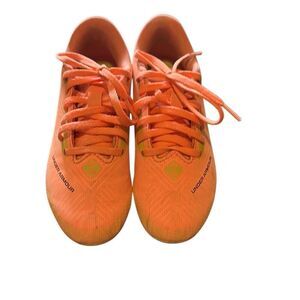 Under Armour 2Y Shadow Turf 3 Jr. Soccer Cleats Orange Green Good Condition